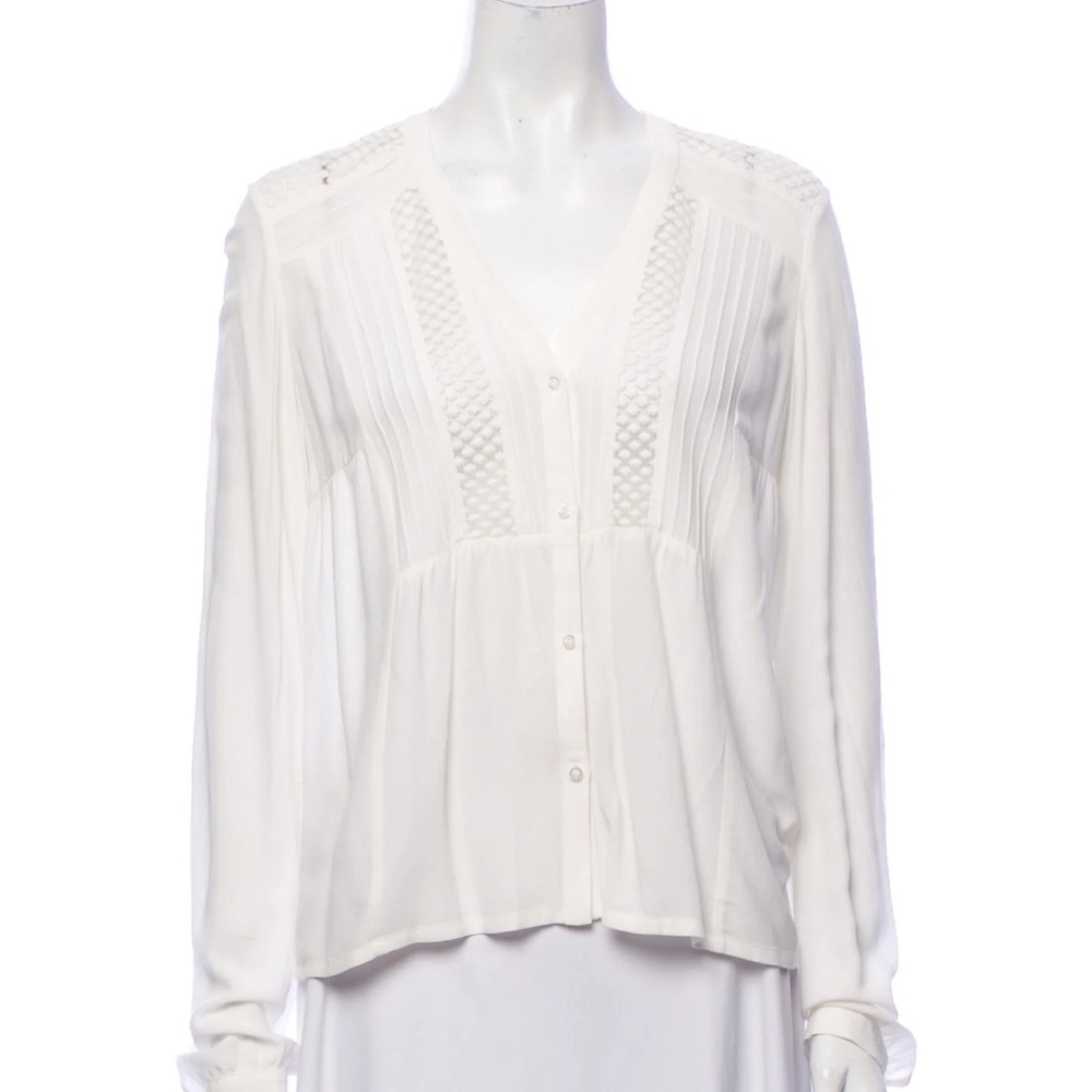 MAJE v neck long sleeve blouse